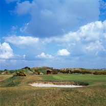 EH-47-12: Hayling, 9th Green with the Dunes Beyond