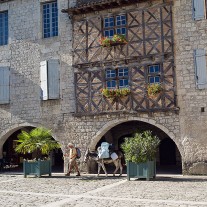 FTG-13-11: Pilgrim & Donkey, Via Podensis, Lauzerte, Tarn et Garonne, France